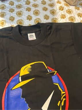 Fruit of the Loom Black Short Sleeve Tee with Yellow & Blue Graphic